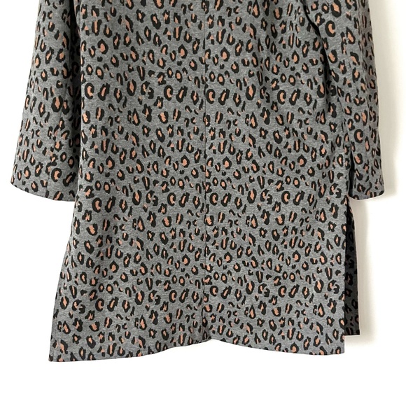 nine west leopard print gray open sweater jacket - Picture 15 of 16